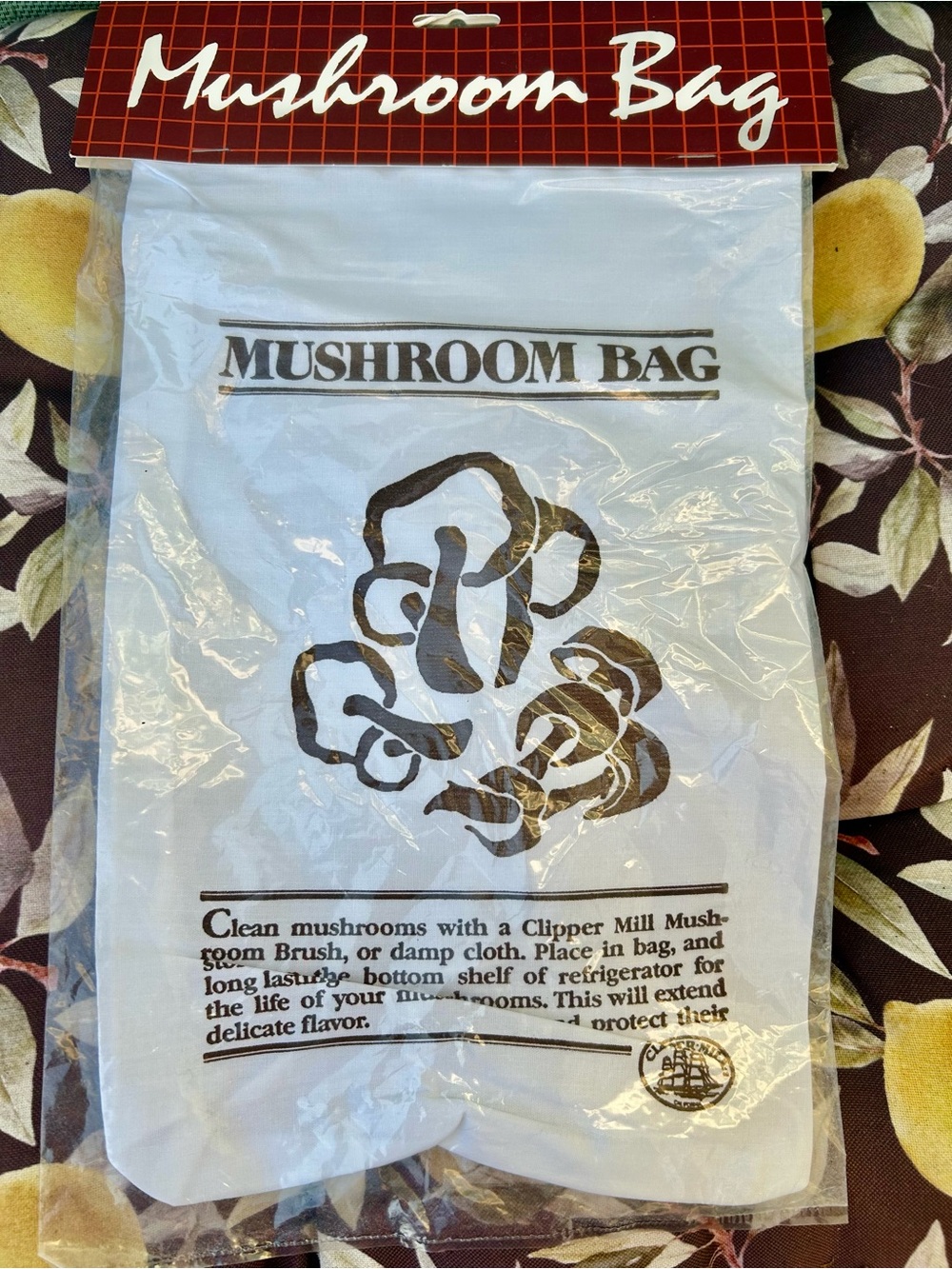 Mushroom Fabric Bag Designed To Keep Mushrooms Fresh And Not Slimy